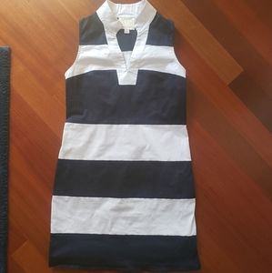 Sail to Sable navy white stripe dress